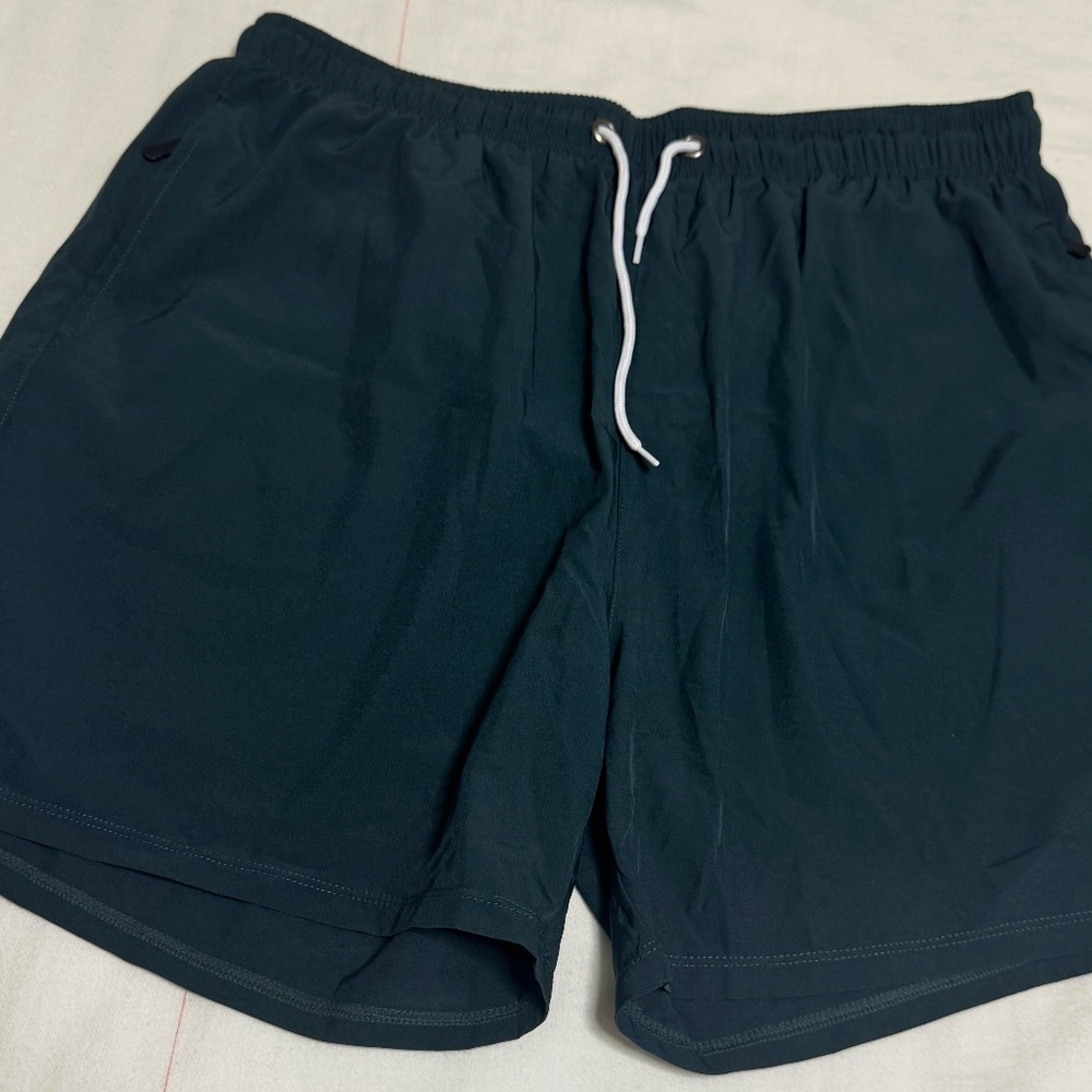 Silkworld Teal Gym Shorts, lined